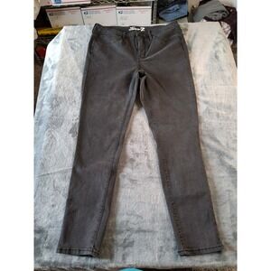 Seven7 Women Black Faded Skinny Jeans Size 8 Mid Rise Slim Fit Denim Pants